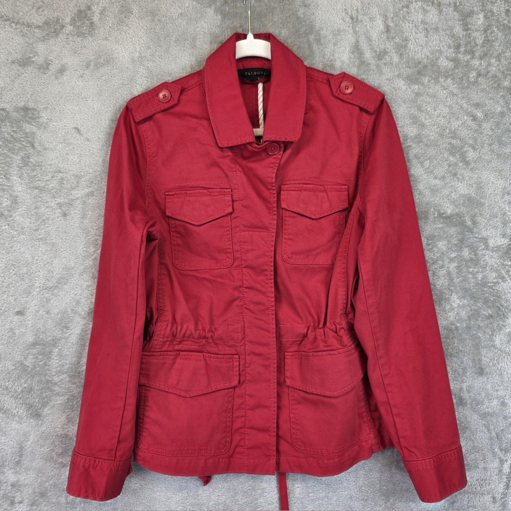 Talbots Women's Red Utility Jacket Size M